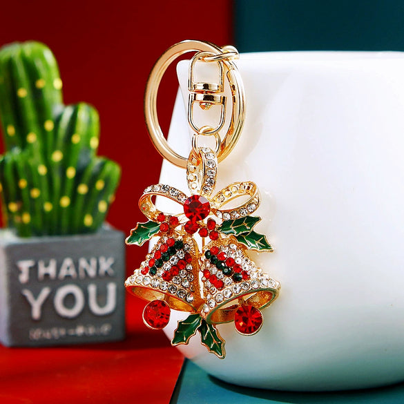 Metal Snowflake Women's Keychain And Bag Pendant For Christmas