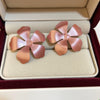 Metal Spraypainted Flower Earrings Simple And Cool Style