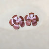 Metal Spraypainted Flower Earrings Simple And Cool Style
