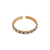 Metal Square Geometric Diamondencrusted Zircon Open Bracelet
