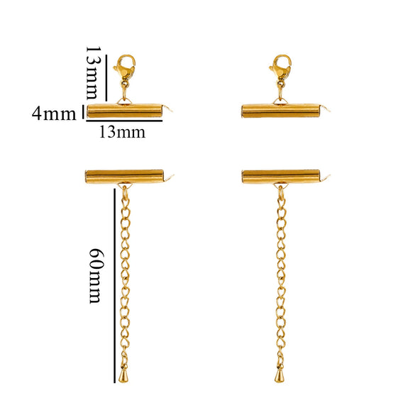 Metal Stainless Steel Bead Chain Tube Bracelet Necklace Electroplating Diy Jewelry Accessories