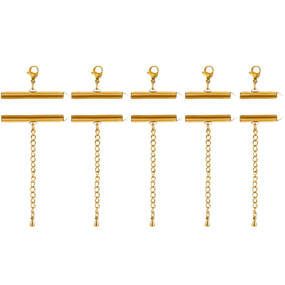 Metal Stainless Steel Bead Chain Tube Bracelet Necklace Electroplating Diy Jewelry Accessories