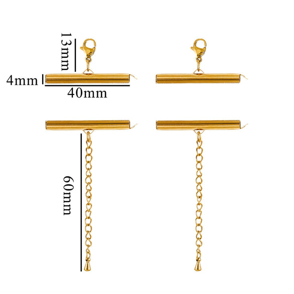 Metal Stainless Steel Bead Chain Tube Bracelet Necklace Electroplating Diy Jewelry Accessories