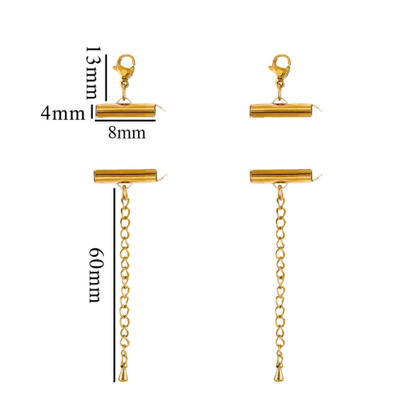 Metal Stainless Steel Bead Chain Tube Bracelet Necklace Electroplating Diy Jewelry Accessories