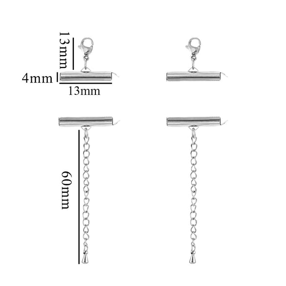 Metal Stainless Steel Bead Chain Tube Bracelet Necklace Electroplating Diy Jewelry Accessories