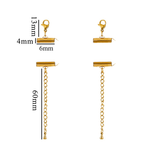 Metal Stainless Steel Bead Chain Tube Bracelet Necklace Electroplating Diy Jewelry Accessories