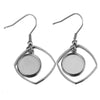 Metal Stainless Steel Geometric Irregular Ear Hook Empty Pendant Earrings Accessories With Electroplating Treatment