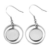 Metal Stainless Steel Geometric Irregular Ear Hook Empty Pendant Earrings Accessories With Electroplating Treatment
