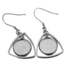Metal Stainless Steel Geometric Irregular Ear Hook Empty Pendant Earrings Accessories With Electroplating Treatment