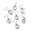 Metal Stainless Steel Geometric Irregular Ear Hook Empty Pendant Earrings Accessories With Electroplating Treatment
