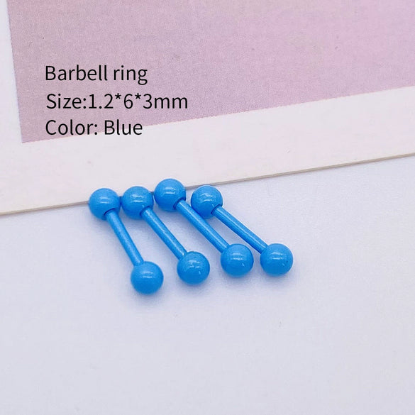 Metal Stainless Steel Geometric Painted Baking Varnish Unisex Body Piercing Earrings Jewelry