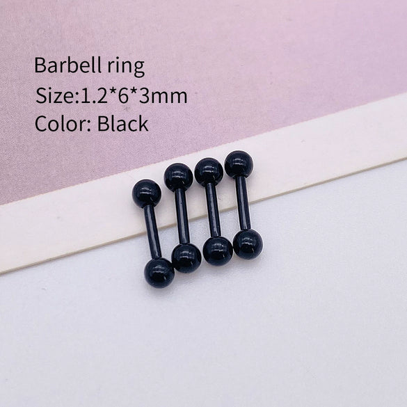 Metal Stainless Steel Geometric Painted Baking Varnish Unisex Body Piercing Earrings Jewelry