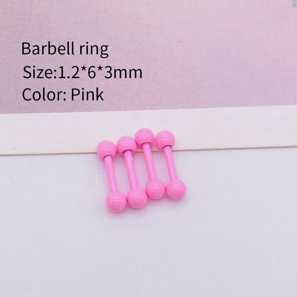 Metal Stainless Steel Geometric Painted Baking Varnish Unisex Body Piercing Earrings Jewelry