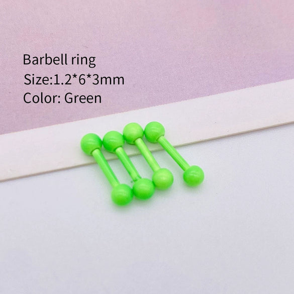 Metal Stainless Steel Geometric Painted Baking Varnish Unisex Body Piercing Earrings Jewelry