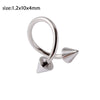 Metal Stainless Steel Geometric Pointed Cone Ball Winding Sshaped Piercing Ear Stud And Circle Cannula Nose Ring Electroplated