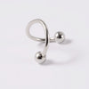 Metal Stainless Steel Geometric Pointed Cone Ball Winding Sshaped Piercing Ear Stud And Circle Cannula Nose Ring Electroplated