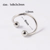 Metal Stainless Steel Geometric Pointed Cone Ball Winding Sshaped Piercing Ear Stud And Circle Cannula Nose Ring Electroplated