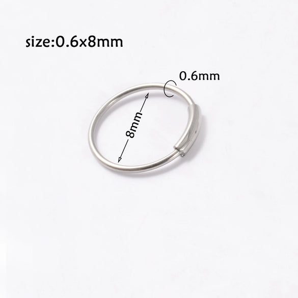 Metal Stainless Steel Geometric Pointed Cone Ball Winding Sshaped Piercing Ear Stud And Circle Cannula Nose Ring Electroplated