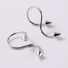 Metal Stainless Steel Geometric Pointed Cone Ball Winding Sshaped Piercing Ear Stud And Circle Cannula Nose Ring Electroplated