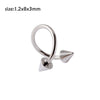 Metal Stainless Steel Geometric Pointed Cone Ball Winding Sshaped Piercing Ear Stud And Circle Cannula Nose Ring Electroplated