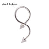 Metal Stainless Steel Geometric Pointed Cone Ball Winding Sshaped Piercing Ear Stud And Circle Cannula Nose Ring Electroplated