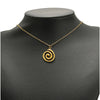 Metal Stainless Steel Gold Round Vortex Spiral Swirl Pendant Jewelry Accessories With Electroplating