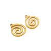 Metal Stainless Steel Gold Round Vortex Spiral Swirl Pendant Jewelry Accessories With Electroplating