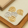 Metal Stainless Steel Gold Round Vortex Spiral Swirl Pendant Jewelry Accessories With Electroplating
