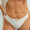 Metal Star Butterfly Waist Chain For Female Simple Style