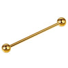 Metal Star Industrial Barbell Crossbar Straight Bar Electroplated Earrings