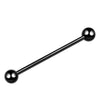 Metal Star Industrial Barbell Crossbar Straight Bar Electroplated Earrings