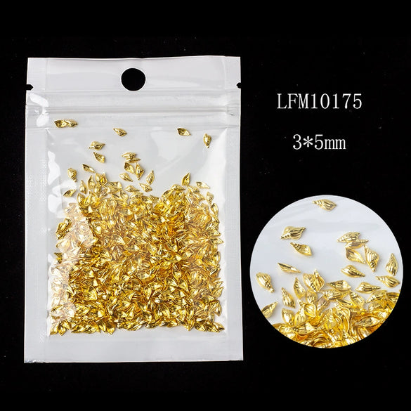 Metal Star Moon Snowflake Gear Nail Art Rivet Charms Simple Decorative Nail Jewelry Patch For Diy Nail Design