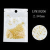 Metal Star Moon Snowflake Gear Nail Art Rivet Charms Simple Decorative Nail Jewelry Patch For Diy Nail Design