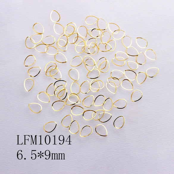 Metal Star Moon Snowflake Gear Nail Art Rivet Charms Simple Decorative Nail Jewelry Patch For Diy Nail Design