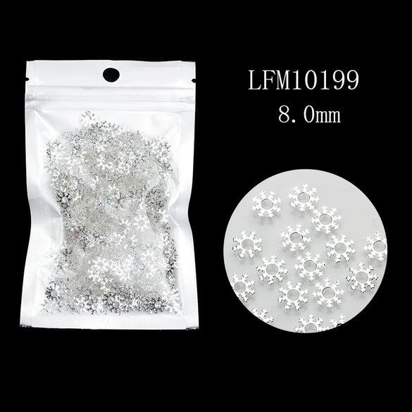 Metal Star Moon Snowflake Gear Nail Art Rivet Charms Simple Decorative Nail Jewelry Patch For Diy Nail Design