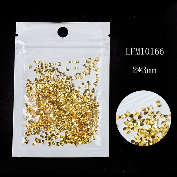 Metal Star Moon Snowflake Gear Nail Art Rivet Charms Simple Decorative Nail Jewelry Patch For Diy Nail Design