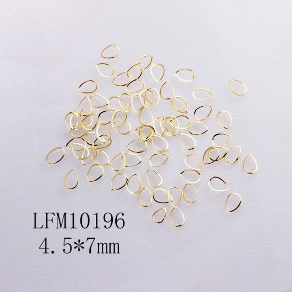 Metal Star Moon Snowflake Gear Nail Art Rivet Charms Simple Decorative Nail Jewelry Patch For Diy Nail Design
