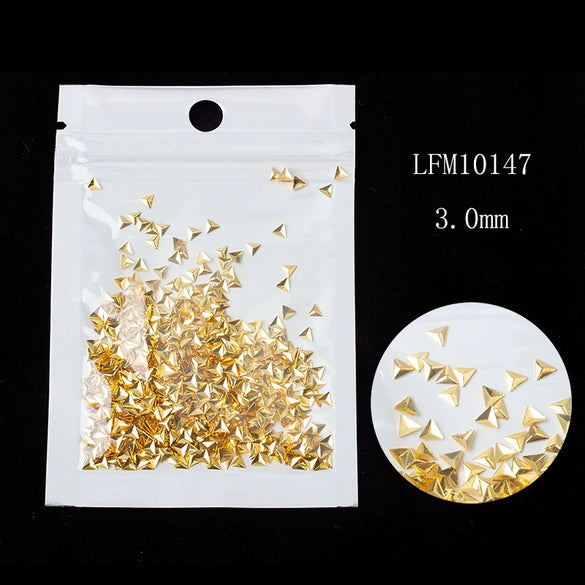 Metal Star Moon Snowflake Gear Nail Art Rivet Charms Simple Decorative Nail Jewelry Patch For Diy Nail Design
