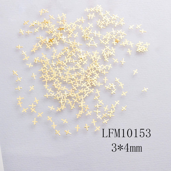 Metal Star Moon Snowflake Gear Nail Art Rivet Charms Simple Decorative Nail Jewelry Patch For Diy Nail Design