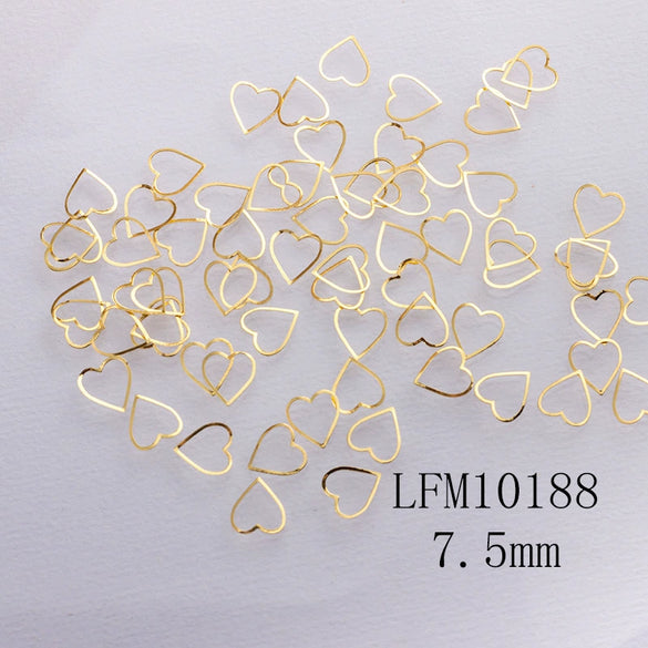 Metal Star Moon Snowflake Gear Nail Art Rivet Charms Simple Decorative Nail Jewelry Patch For Diy Nail Design