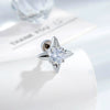 Metal Star Shaped Piercing Earrings Set With Zirconia Fashion Unisex
