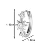 Metal Star Zirconia Fashion Style Unisex Piercing Earrings