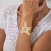 Metal Starfish Bracelet With Exaggerated Design Electroplated Iron For Women