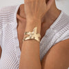 Metal Starfish Bracelet With Exaggerated Design Electroplated Iron For Women