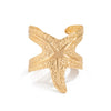 Metal Starfish Bracelet With Exaggerated Design Electroplated Iron For Women