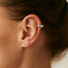 Metal Starfish Shell Cshaped Ear Clip And Flower Moon Earrings With Electroplating Star And Flower Pattern For Women