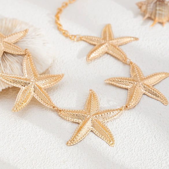Metal Starfish Waist Chain Body Chain For Women Simple Style
