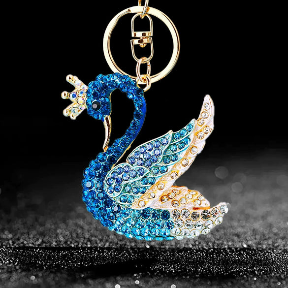 Metal Swan Creative Keychain For Women As Gift