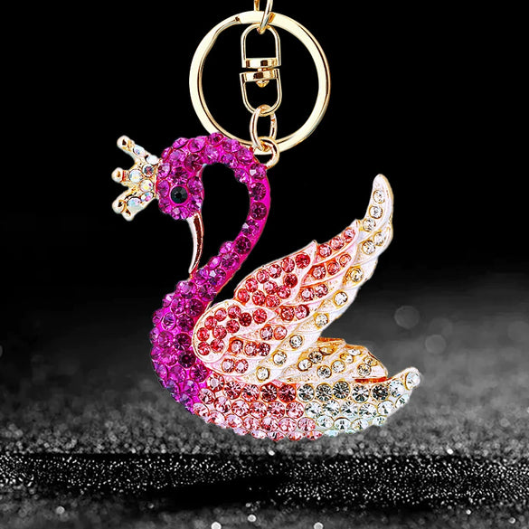 Metal Swan Creative Keychain For Women As Gift