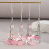 Metal Sweet Bow Strawberry Lollipop Star Keychain Mobile Phone Chain With Plants Flowers Pattern And Electroplating Processing